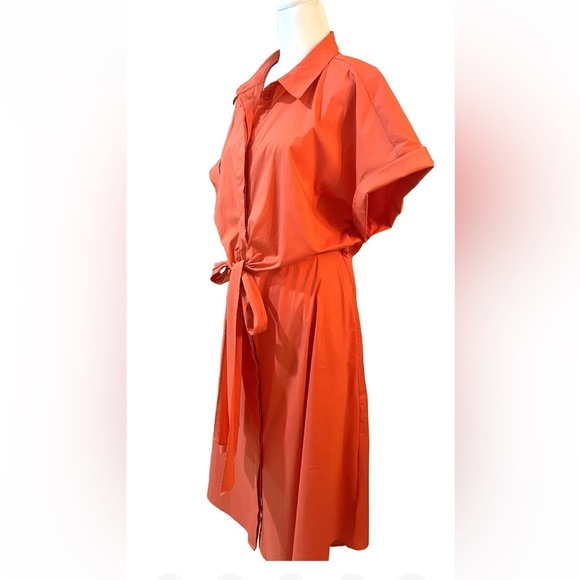 Ralph Lauren Black Label woman’s Circular Red dress Size L Made In Italy - Picture 3 of 9